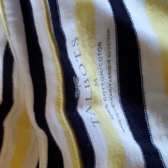 Talbots Stripe Cotton Tee SZ MD - Picture 5 of 7